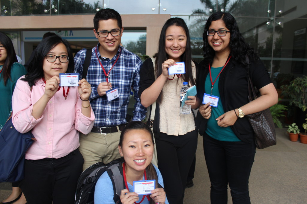 Students show off their Philips passes